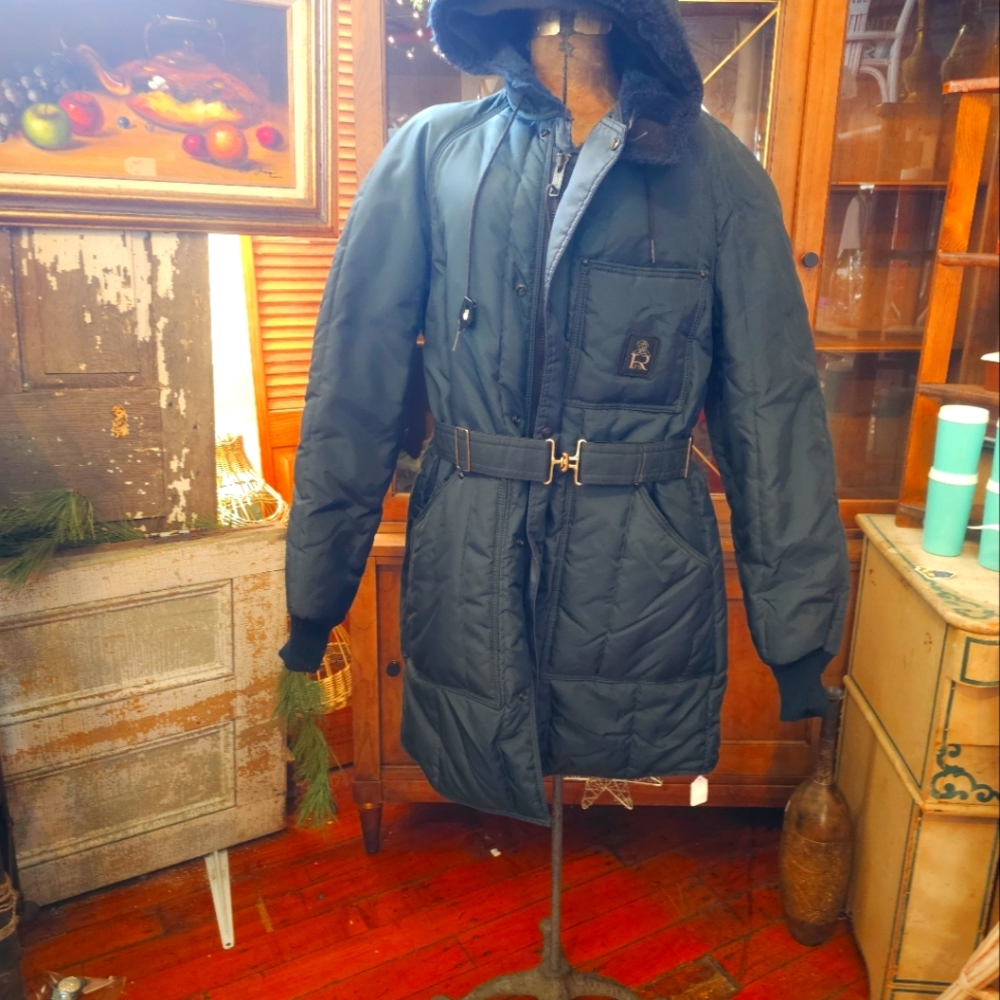 RefrigiWear Iron-Tuff Winter Work Black Parka - Thigh Length, Vintage